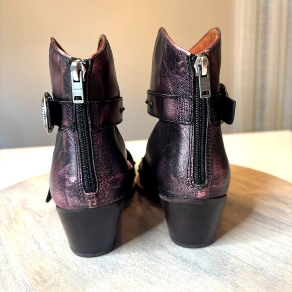 Coach Women's Cut Out Western Creeper Booties Boots Metallic Purple US Sz 7.5 B - Picture 9 of 15